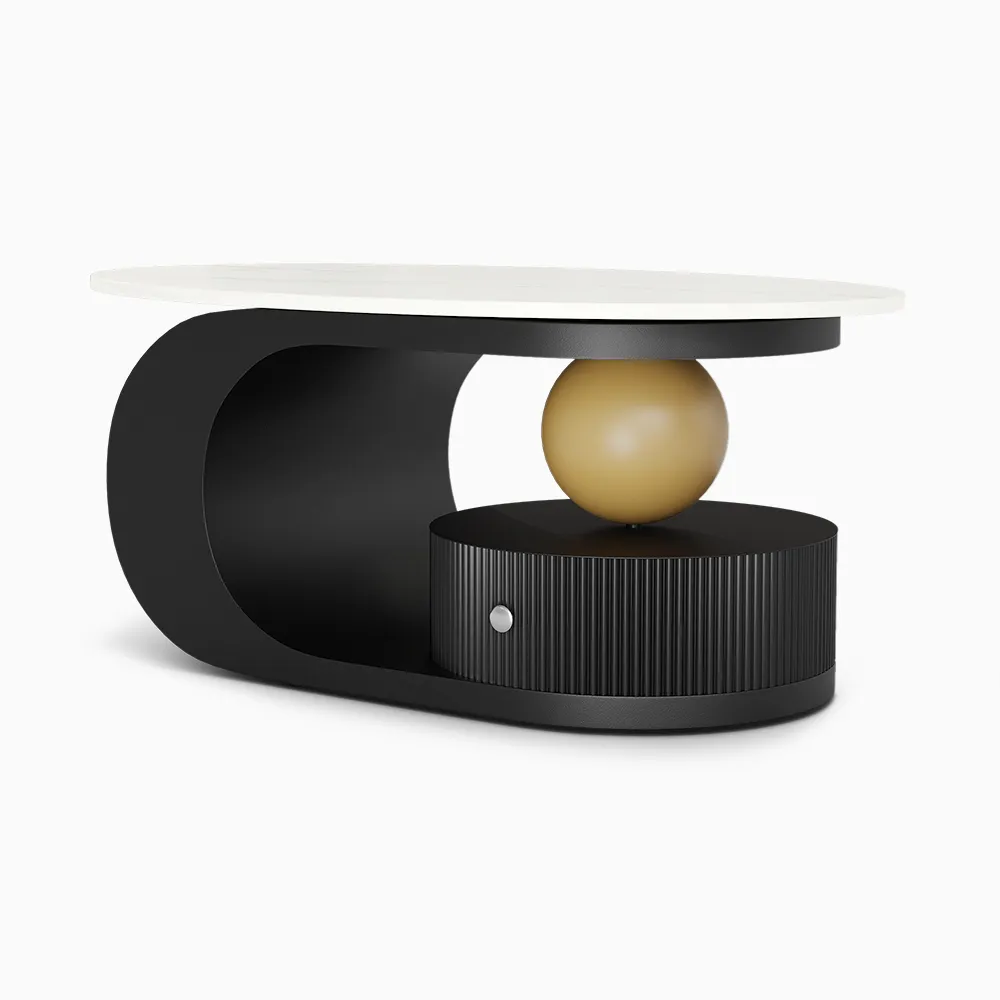 Home Mart Quatrefoil Oval Coffee - Image 9