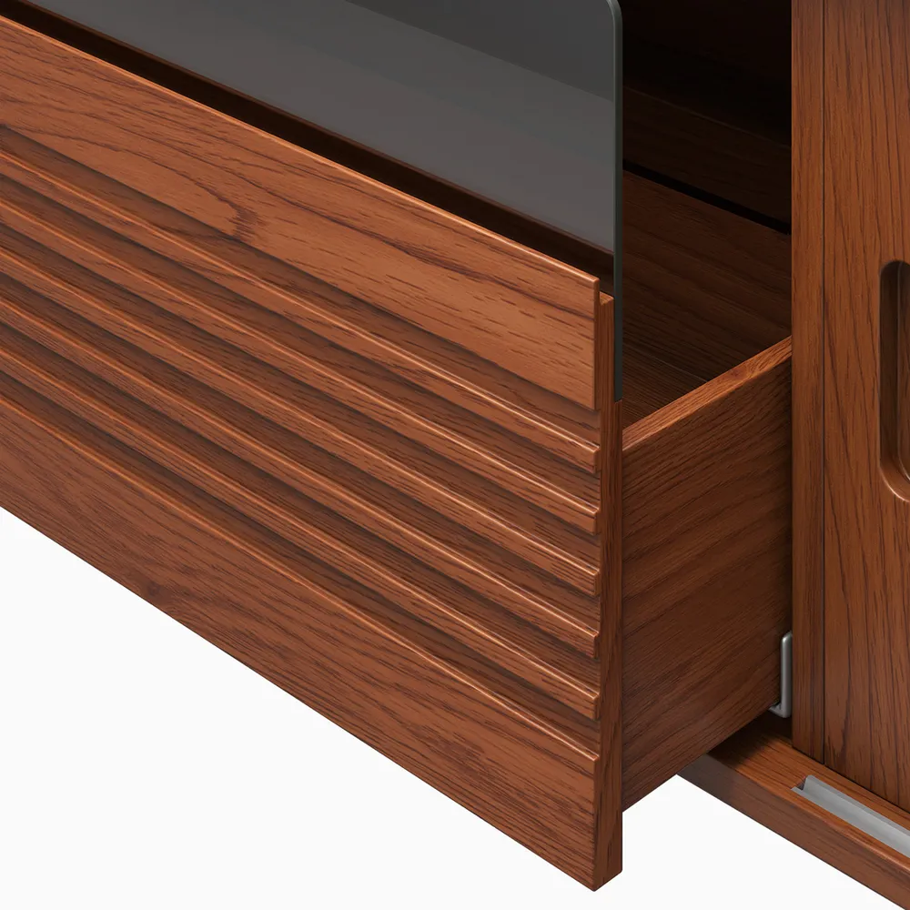 Home Mart Raymond Wood TV Stand - Image 6