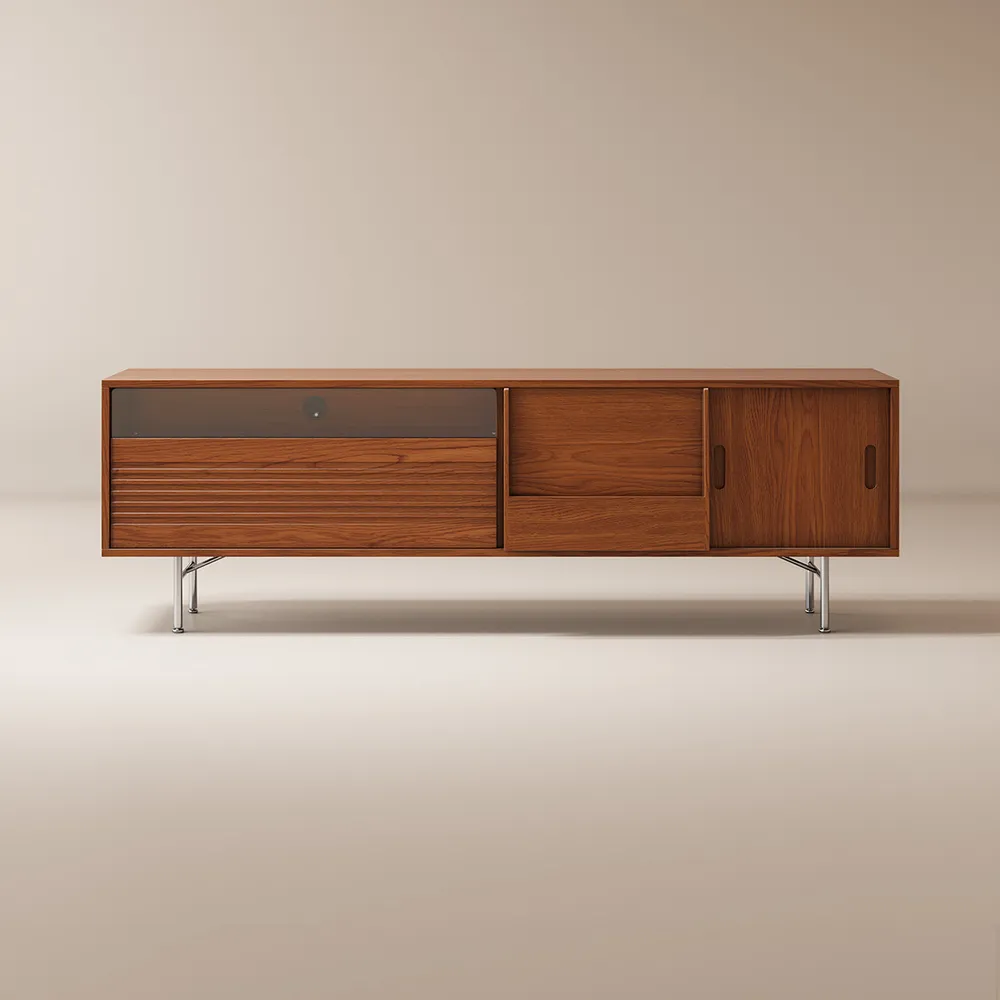 Home Mart Raymond Wood TV Stand