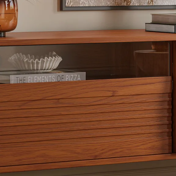 Home Mart Raymond Wood TV Stand - Image 9