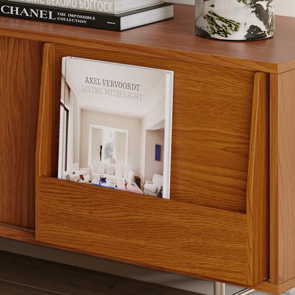 Home Mart Raymond Wood TV Stand - Image 5