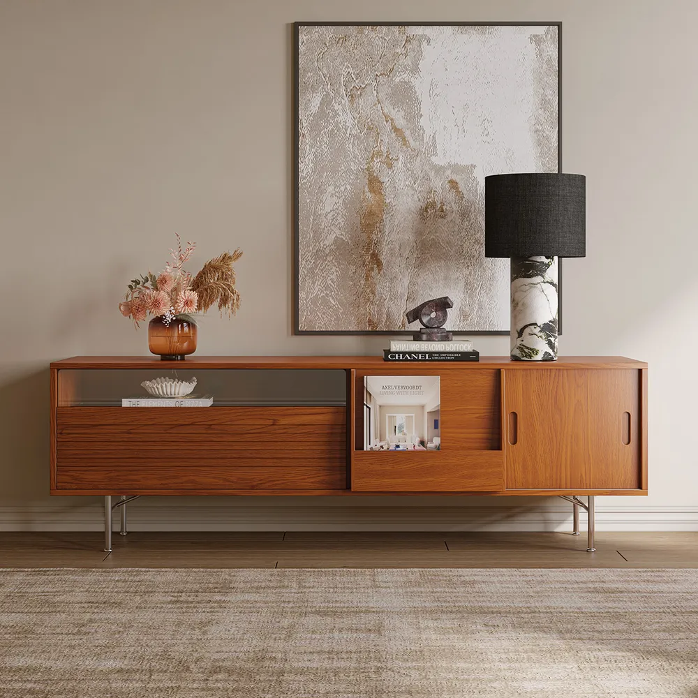 Home Mart Raymond Wood TV Stand - Image 4