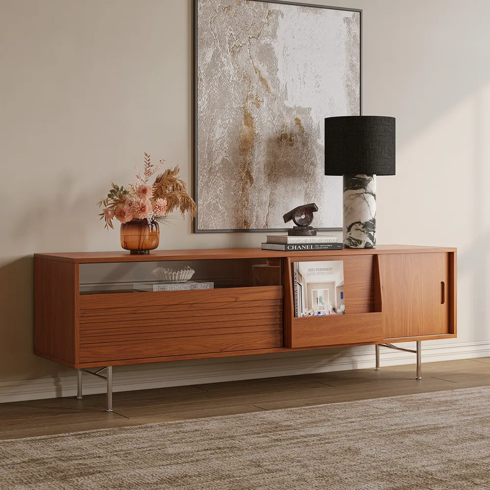 Home Mart Raymond Wood TV Stand - Image 3