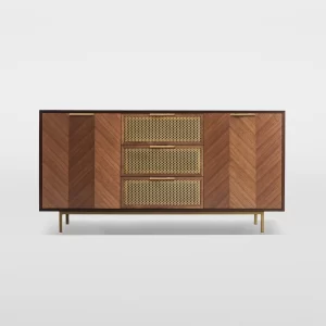 Home Mart Reem Walnut Sideboard Buffet