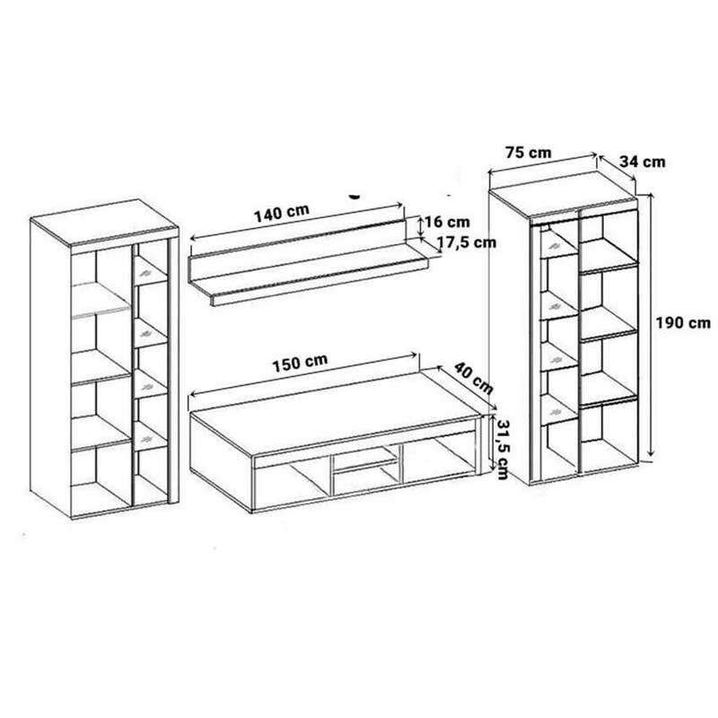Home Mart Reiffton Entertainment TV Cabinet - Image 7