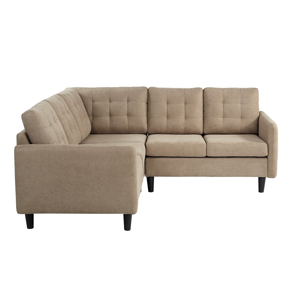Home Mart Rivers Khaki Velvet Sectional - Image 4