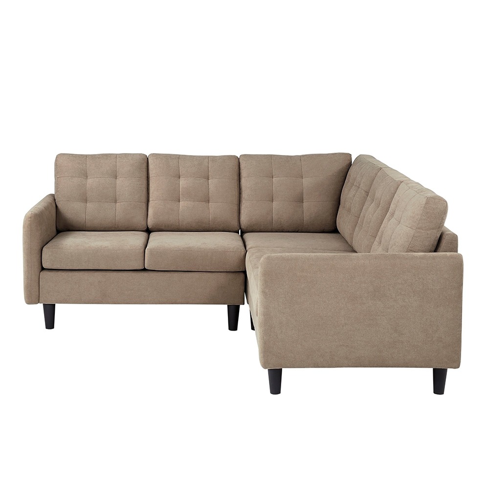 Home Mart Rivers Khaki Velvet Sectional - Image 5