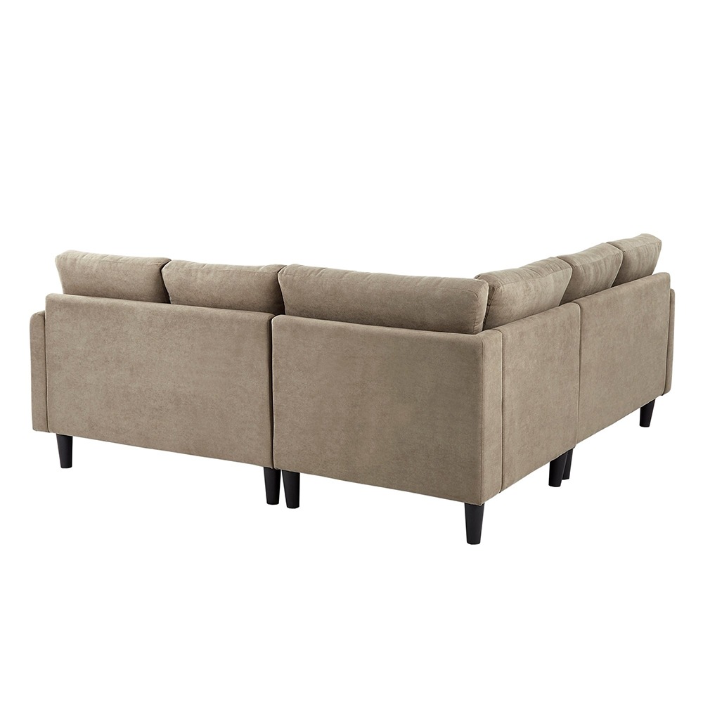 Home Mart Rivers Khaki Velvet Sectional - Image 6