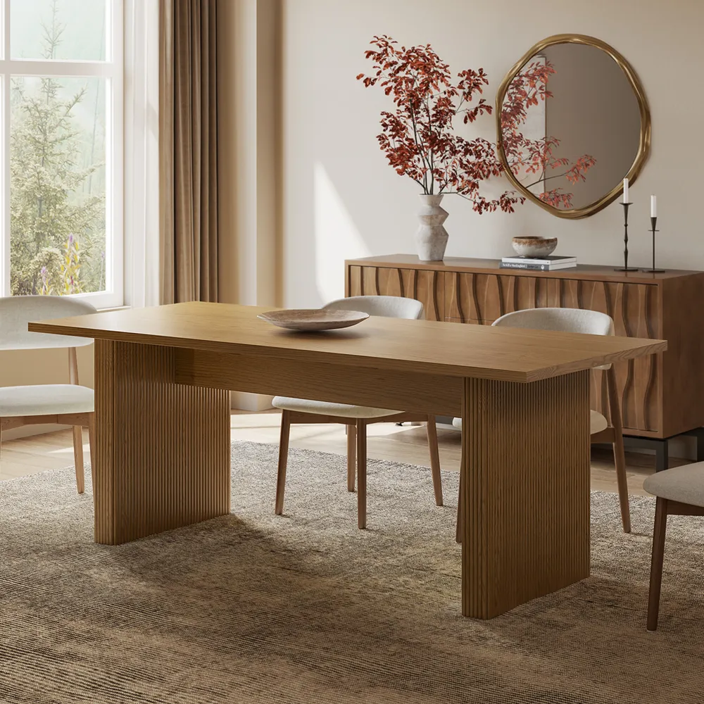 Home Mart Rolf Wood Dining Table - Image 4