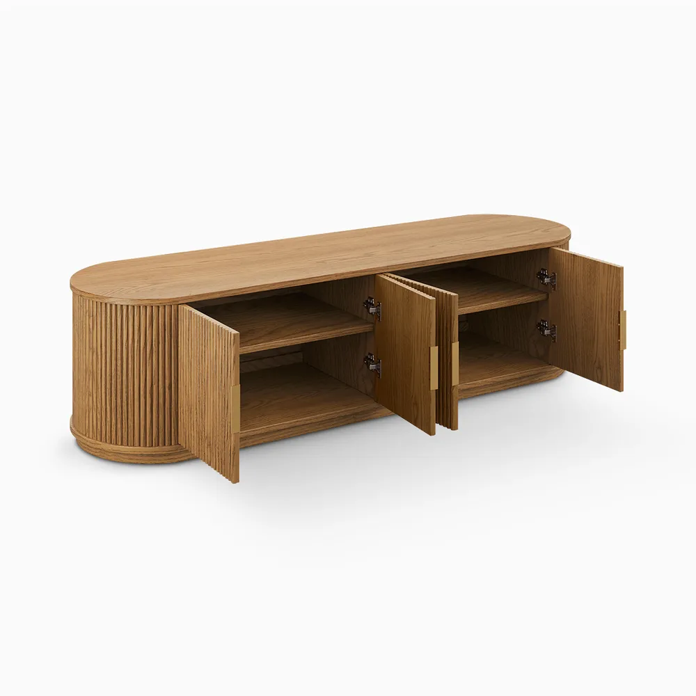 Home Mart Rolf Wood TV Stand - Image 9