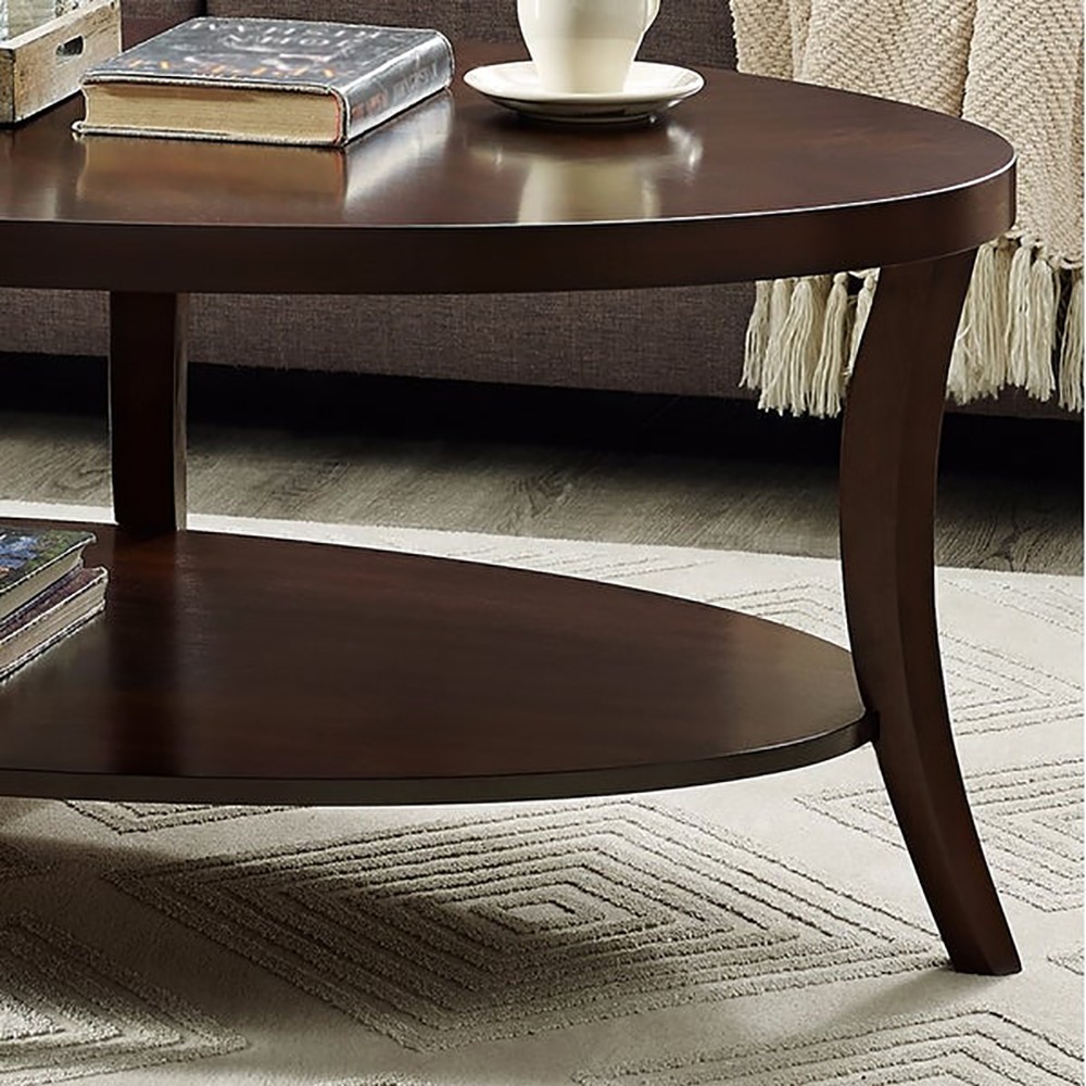 Home Mart Round End Table with Shelf - Image 4
