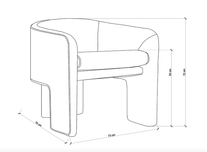 Home Mart Tripod Boucle Chair - Image 4