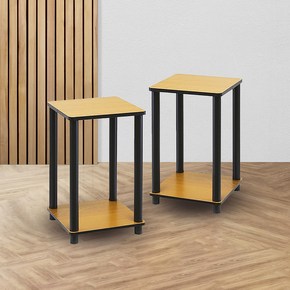 Home Mart Set of 2 Wooden End Tables