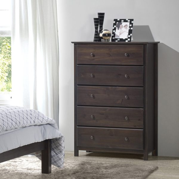 Home Mart Shaker 5-drawer Solid Wood Chest