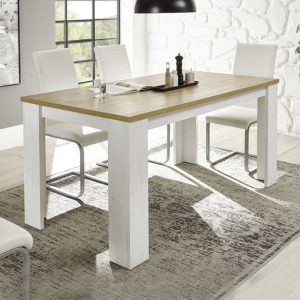 Home Mart Shanell Solid Oak Dining Table