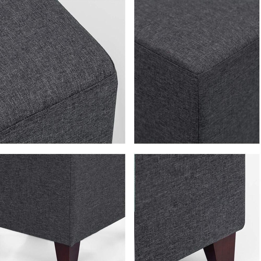Home Mart Simple British Style Cube Ottoman Footstool, - Image 4