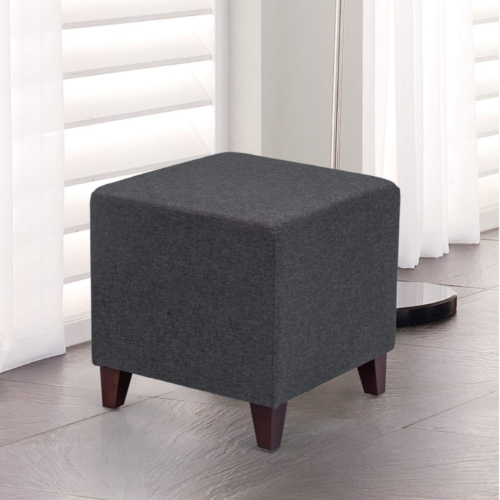 Home Mart Simple British Style Cube Ottoman Footstool,