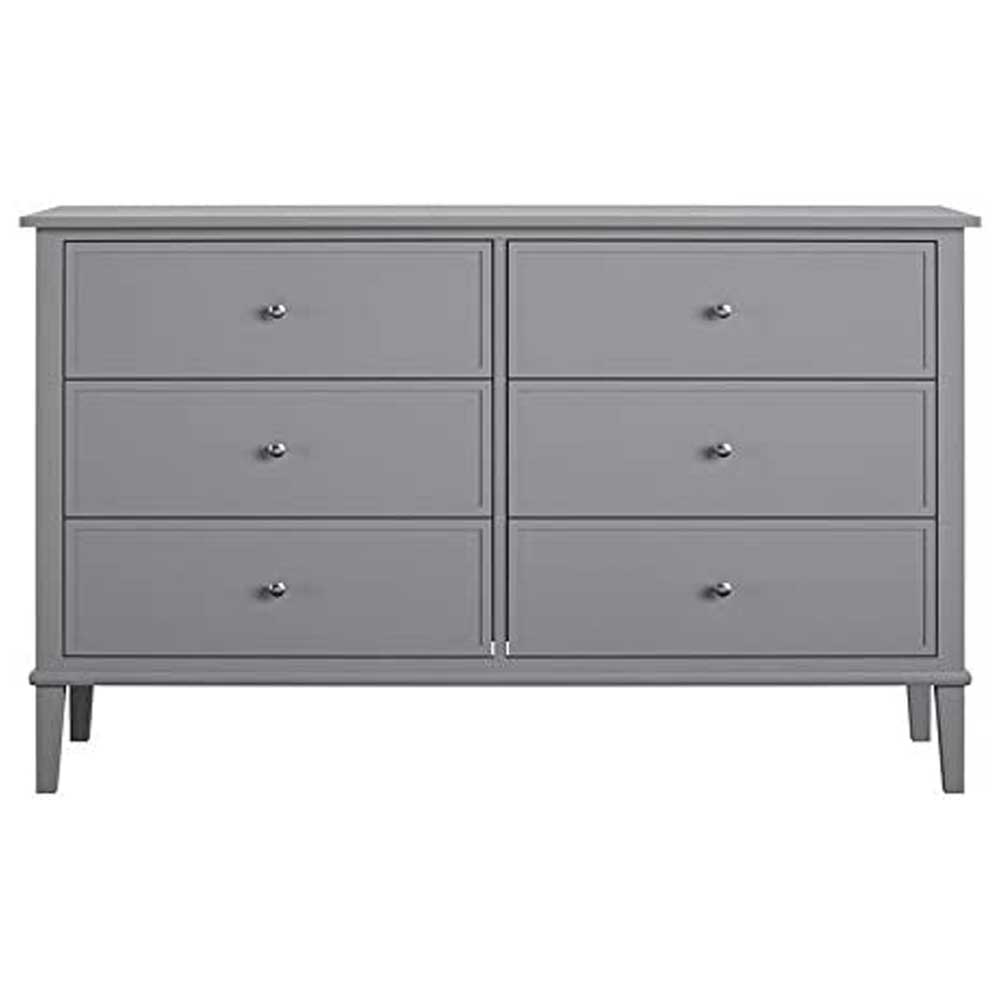 Home Mart Soderville 6 Drawer Dresser in Grey - Image 3
