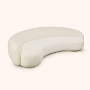 Home Mart Bouclé Curved Sofa