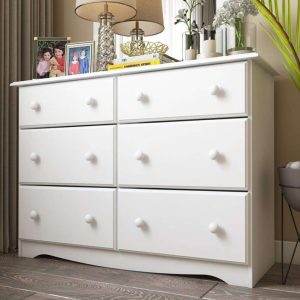 Home Mart Solid Ply Wood 6-Drawer Double Dresser