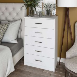 Home Mart Solid Ply Wood Metro 5 drawer Chest