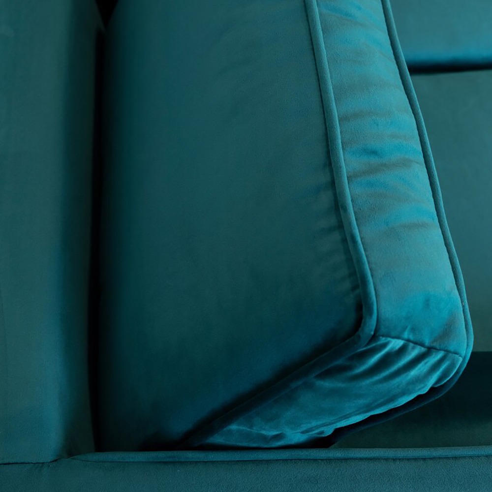 Home Mart Symmetrical Corner Velvet Sectional Sofa - Image 4