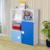 Home Mart Three Layer Bookcase in Blue and White Colour