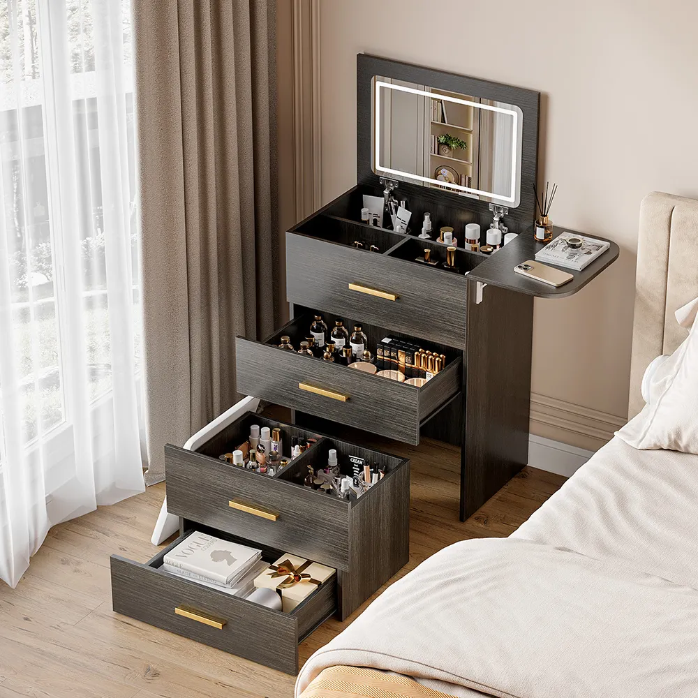 Home Mart Tiffany Flip-Top Makeup Vanity - Image 22