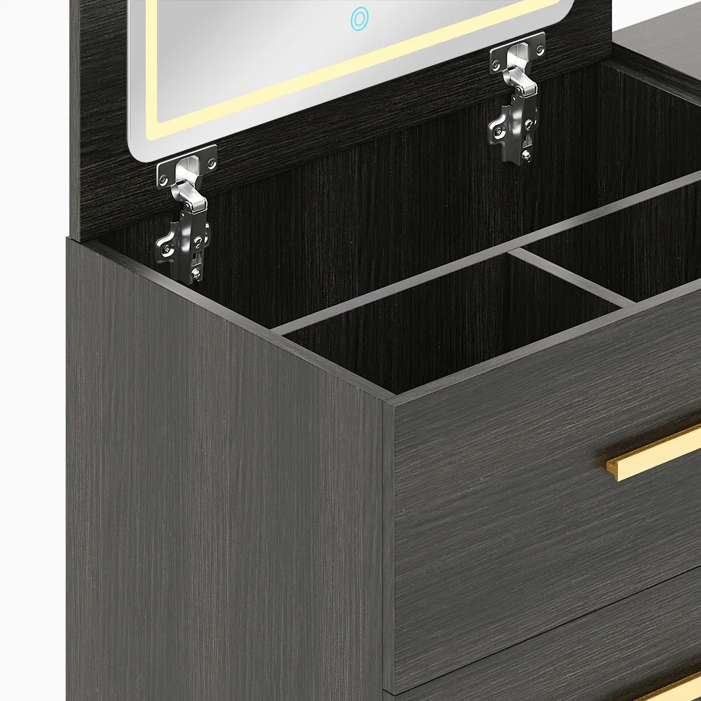 Home Mart Tiffany Flip-Top Makeup Vanity - Image 18