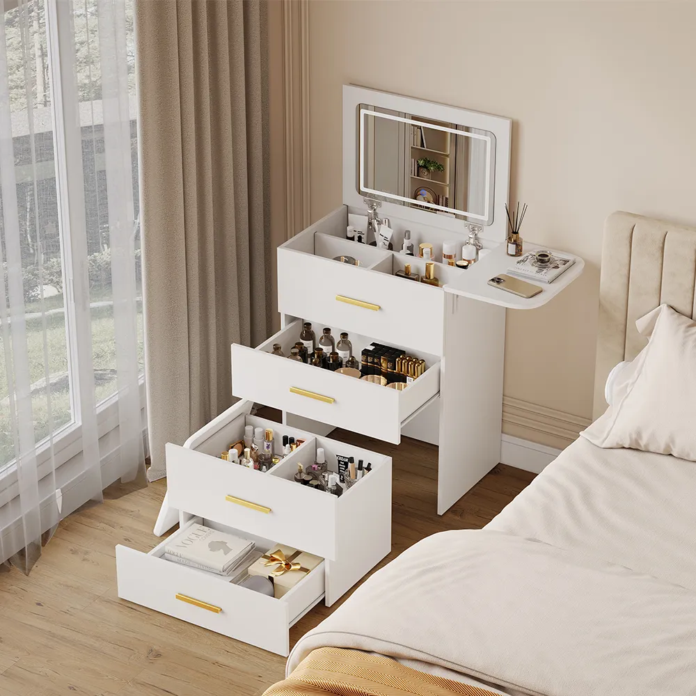 Home Mart Tiffany Flip-Top Makeup Vanity - Image 11