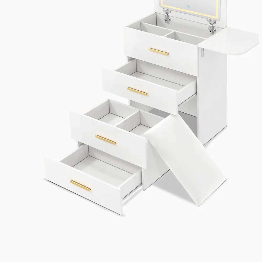 Home Mart Tiffany Flip-Top Makeup Vanity - Image 5