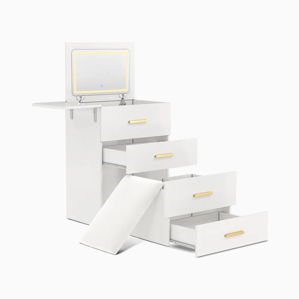 Home Mart Tiffany Flip-Top Makeup Vanity - Image 3