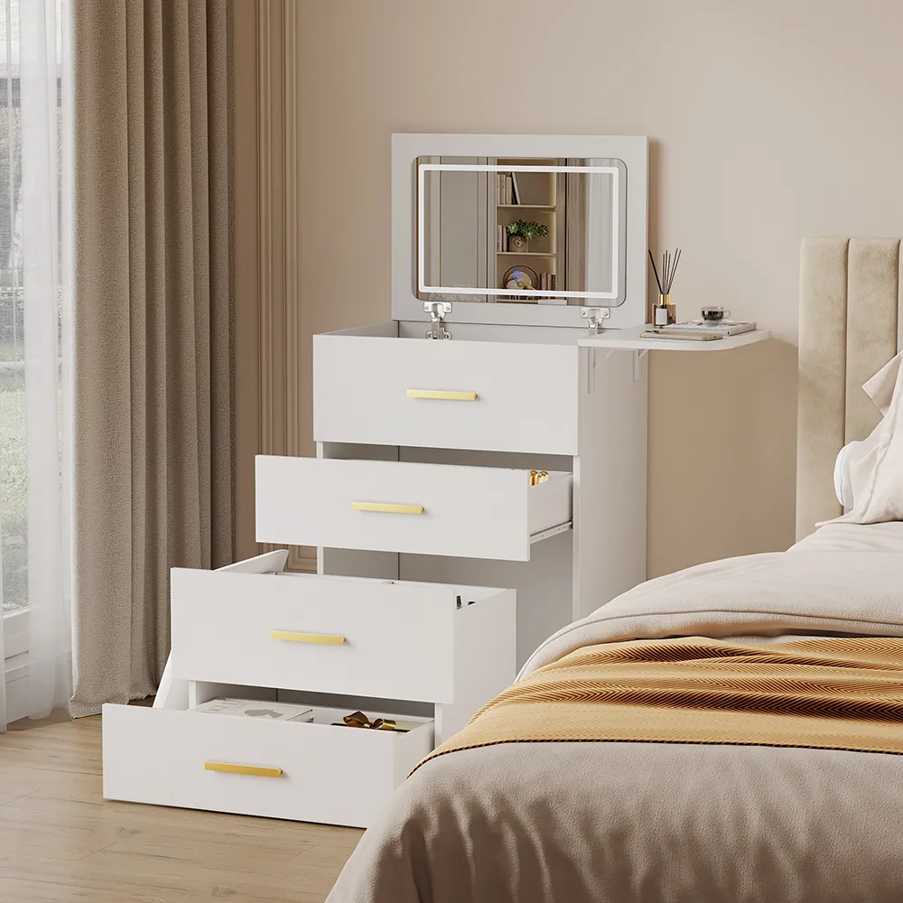 Home Mart Tiffany Flip-Top Makeup Vanity - Image 12