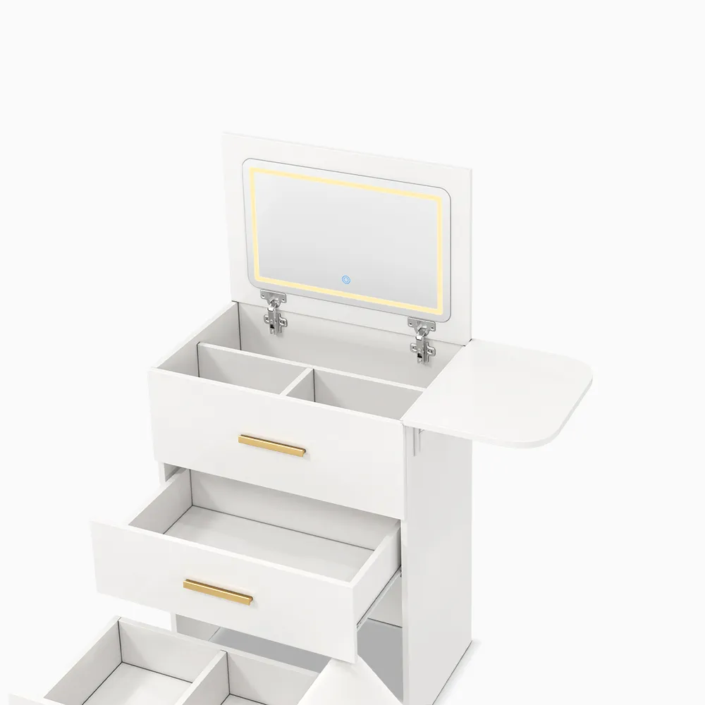 Home Mart Tiffany Flip-Top Makeup Vanity - Image 10