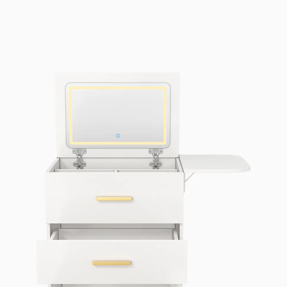 Home Mart Tiffany Flip-Top Makeup Vanity - Image 6