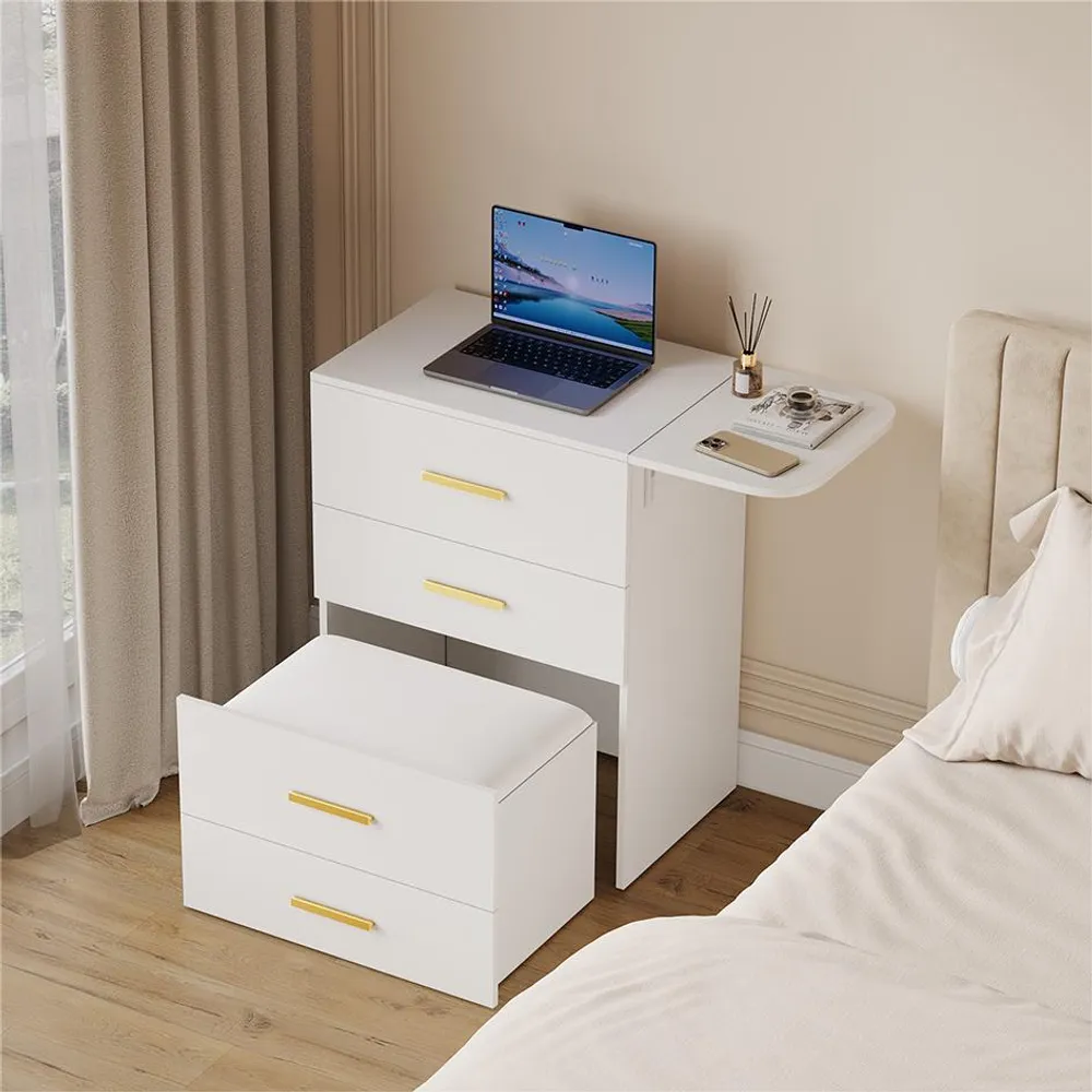 Home Mart Tiffany Flip-Top Makeup Vanity - Image 8