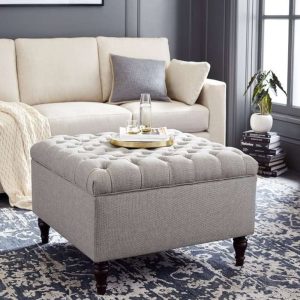 Home Mart Tufted Square Ottoman