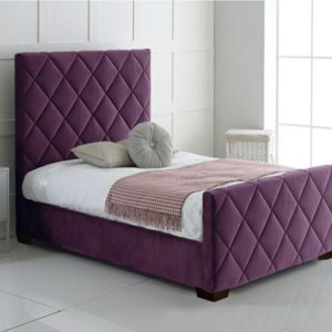 Home Mart Twin Velvet Upholstered Bed Frame