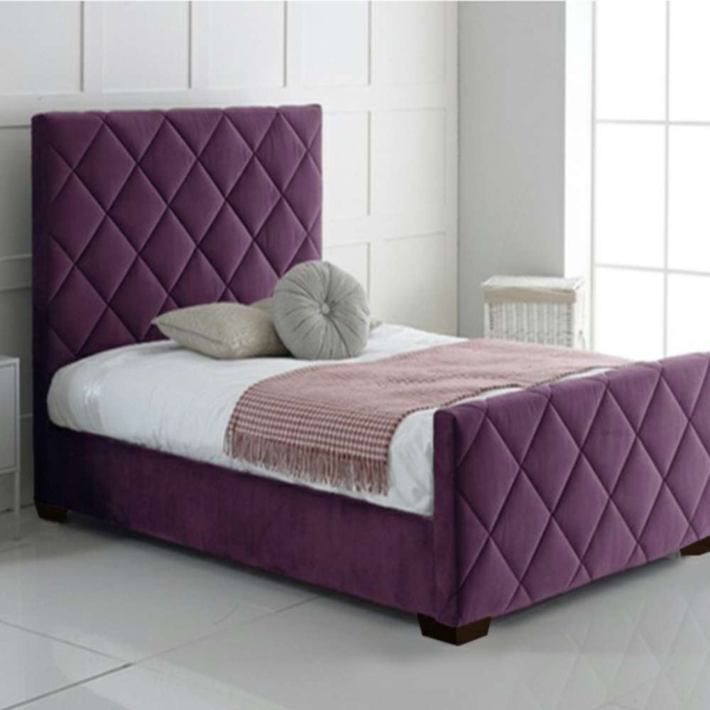 Home Mart Twin Velvet Upholstered Bed Frame