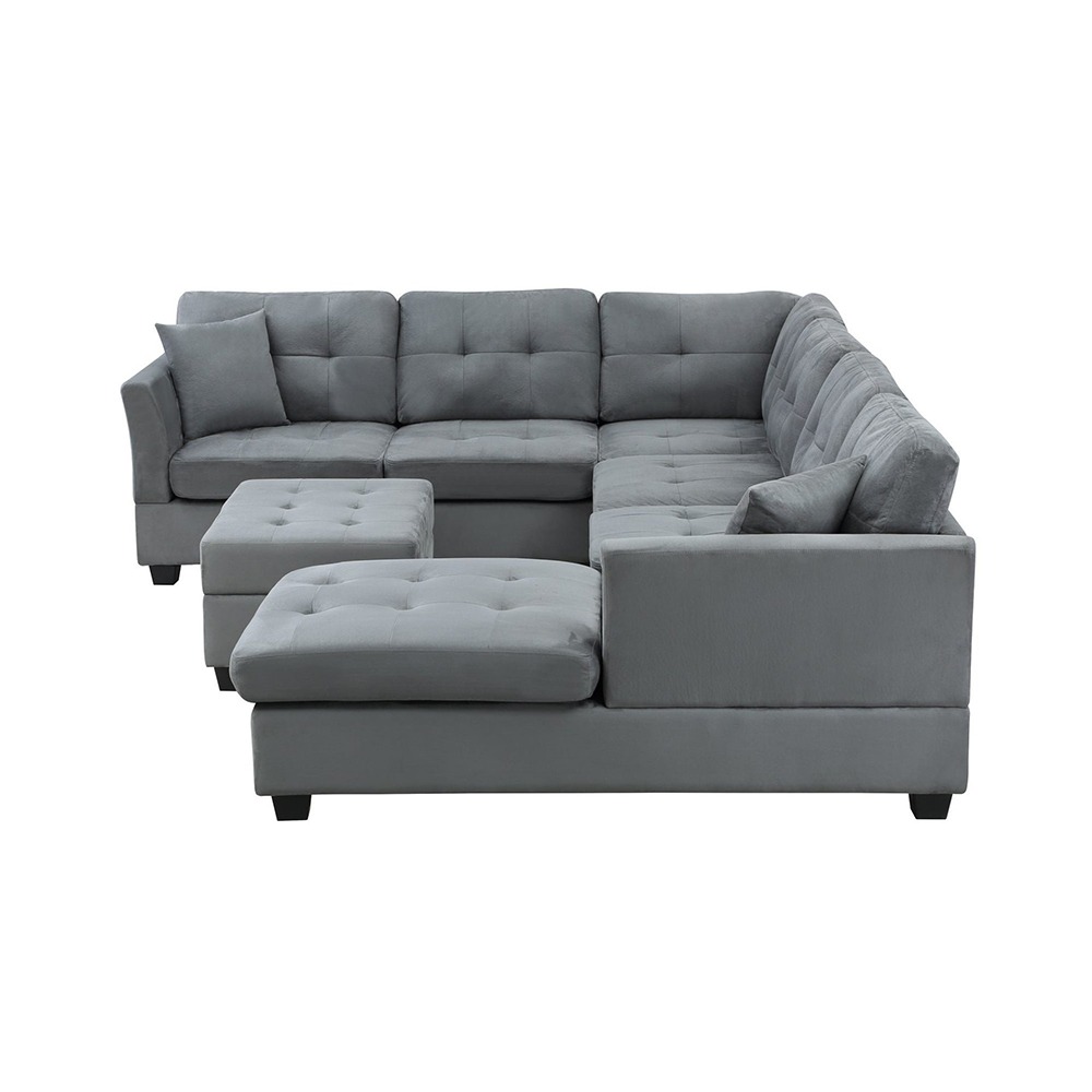 Home Mart U-Shape Sectional Sofa Storage Ottoman - Image 3