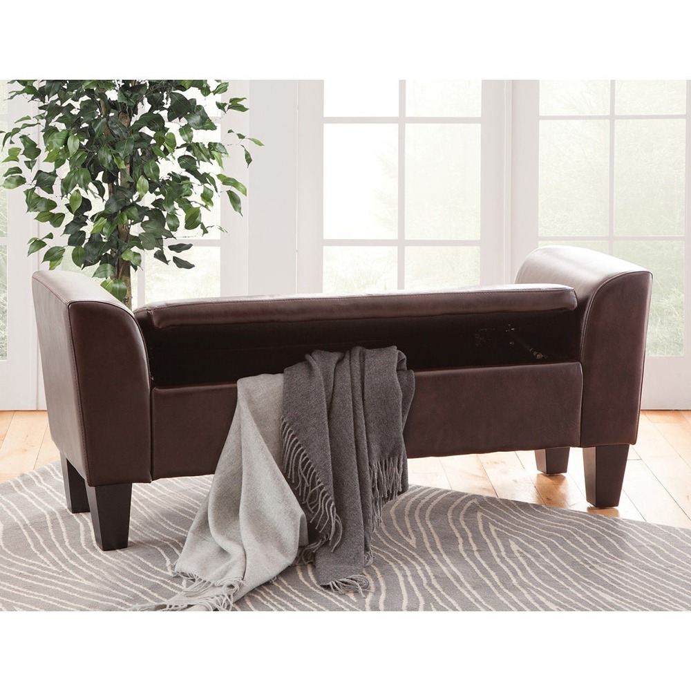 Home Mart Upholstered Claire Storage Bench - Image 3