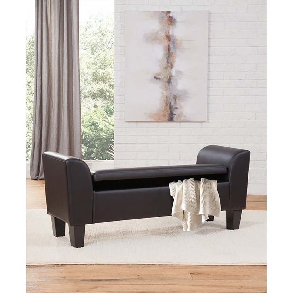 Home Mart Upholstered Claire Storage Bench - Image 4
