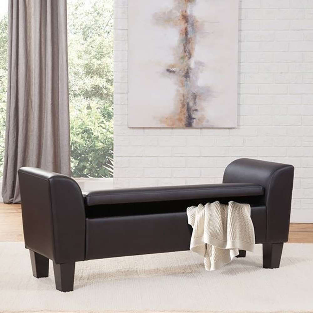 Home Mart Upholstered Claire Storage Bench