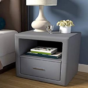 Home Mart Upholstered  Single Drawer Night Stand