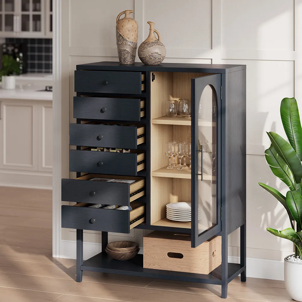 Home Mart Valborg Wood Sideboard - Image 3