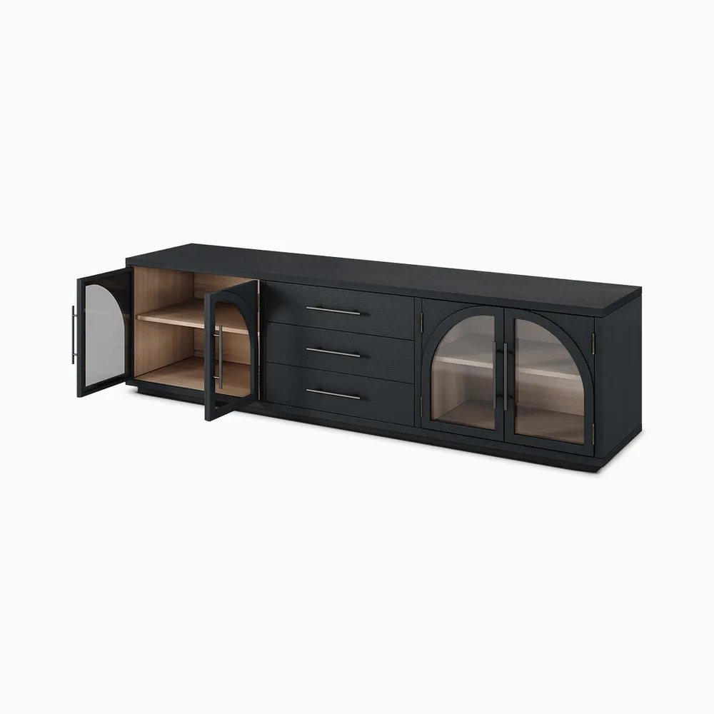 Home Mart Valborg Wood TV Stand - Image 8