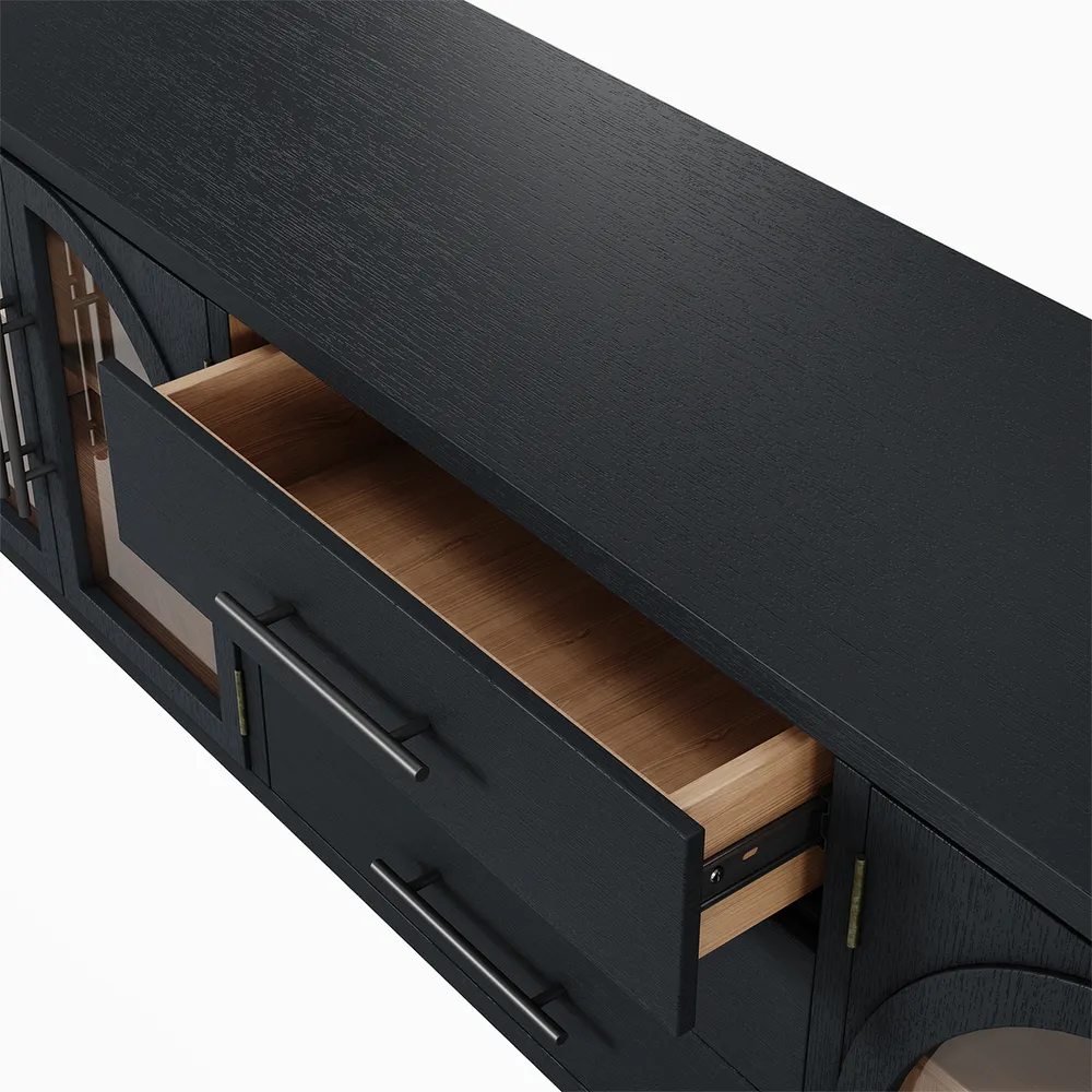 Home Mart Valborg Wood TV Stand - Image 5