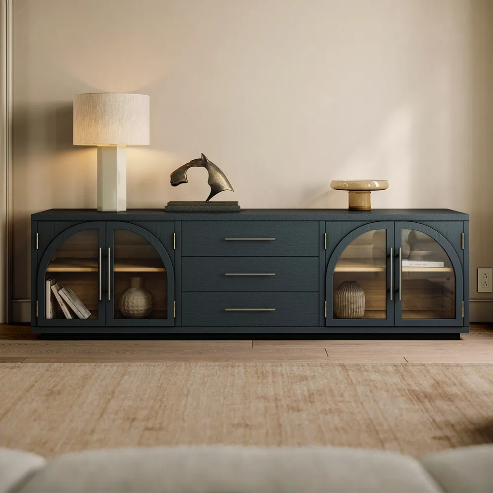 Home Mart Valborg Wood TV Stand - Image 4