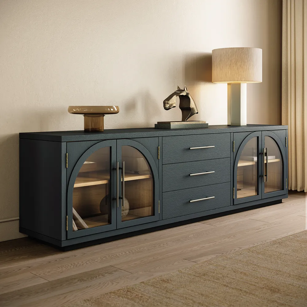 Home Mart Valborg Wood TV Stand - Image 3