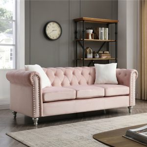Home Mart Velvet Tufted Sofa